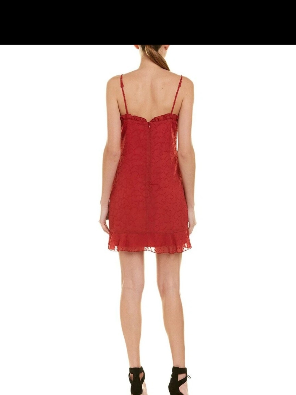 Red Ruffle Cami Dress XS - Picture 4 of 5